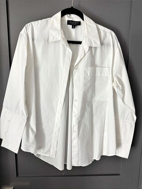 Laundry Button Down Shirt White Size Medium